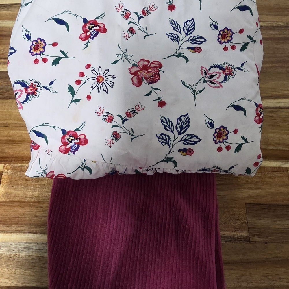 Janie and Jack Floral Pink and White Kids Matching Set